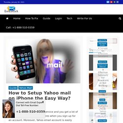 Setup Yahoo Email on iPhone by iPhone Yahoo Mail Settings