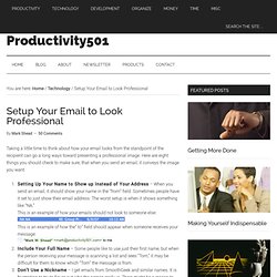 Setup Your Email to Look Professional