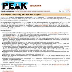 setuptools - The PEAK Developers' Center