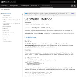 SetWidth Method