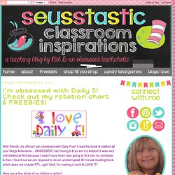 I'm obsessed with Daily 5! Check out my rotation chart & FREEBIES!