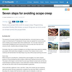 Seven steps for avoiding scope creep