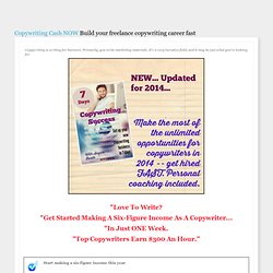 Seven Days To Easy Money: Copywriting Success
