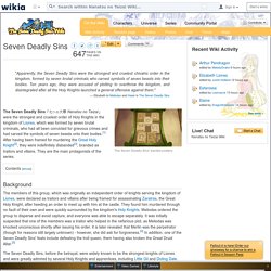 Seven Deadly Sins - Nanatsu no Taizai Wiki - Wikia
