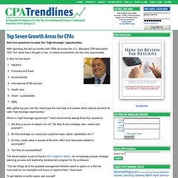 Top Seven Growth Areas for CPAs : CPA Trendlines