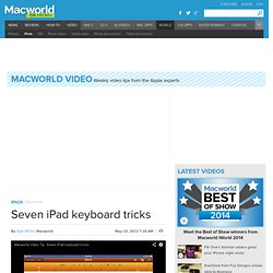 Seven iPad keyboard tricks