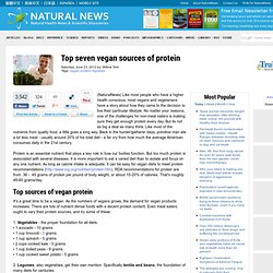 Top seven vegan sources of protein