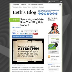 Seven Ways to Make Sure Your Blog Gets Noticed