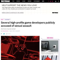 Several high-profile game developers publicly accused of sexual assault