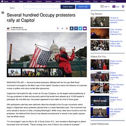 Several hundred Occupy protesters rally at Capitol