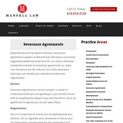 Severance Agreement Review and Negotiation Lawyers - Mansell Law