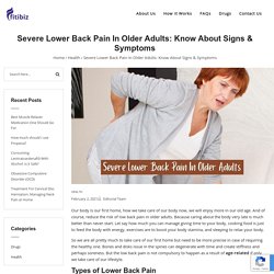 Severe Lower Back Pain Older Adults