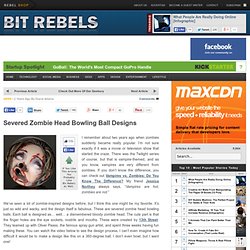 Severed Zombie Head Bowling Ball Designs