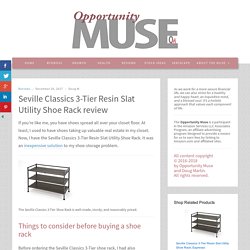 Seville Classics 3-Tier Resin Slat Utility Shoe Rack and my review