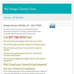 Sewage Cleanup in Bluffdale, UT - CALL TODAY