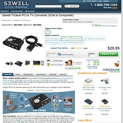 Sewell TVdeck PC to TV Converter - SW-23000, $29.95