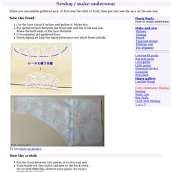 Sewing / make underwear