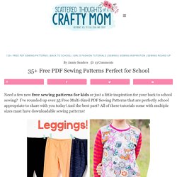 23 Free Multi-sized PDF Sewing Patterns for School