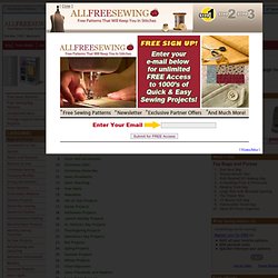 All Free Sewing - Free Sewing Patterns, Sewing Projects, Tips, Video, How-To Sew and More - StumbleUpon
