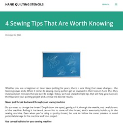 Tips To Use Quilting Stencils For Borders