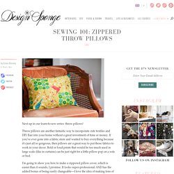 sewing 101: zippered throw pillows