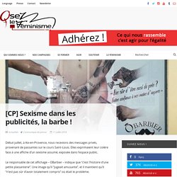 [CP] Sexisme dans les publicités, la barbe