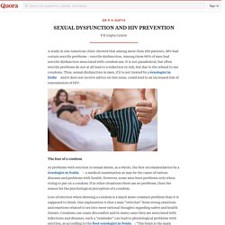 SEXUAL DYSFUNCTION AND HIV PREVENTION