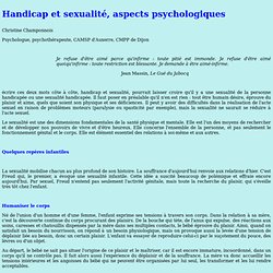 handicap et sexualité, aspects psychologiques