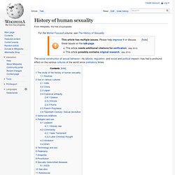 History of human sexuality