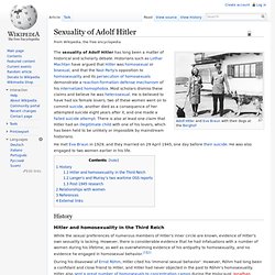 Sexuality of Adolf Hitler