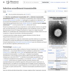 Infection sexuellement transmissible