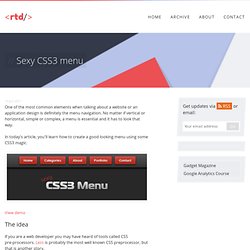 Sexy CSS3 menu – Red Team Design