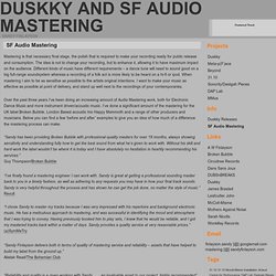 SF Audio Mastering » Duskky and SF Audio Mastering