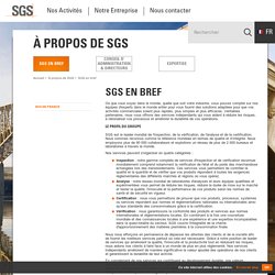 SGS France - SGS en bref