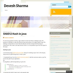 SHA512 Hash in Java