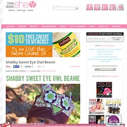 Shabby Sweet Eye Owl Beanie