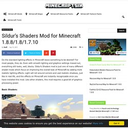 Sildur’s Shaders Mod for Minecraft 1.8.8/1.8/1.7.10