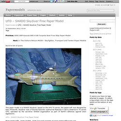 UFO - SHADO Skydiver gratuita di modello di carta - Papermodels