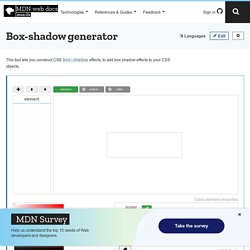 Box-shadow generator - CSS: Cascading Style Sheets