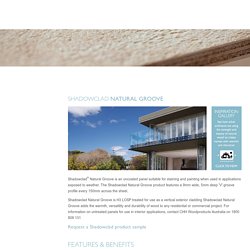 Shadowclad - Natural Groove Cladding - CHH Woodproducts Australia