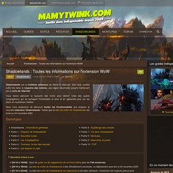 Shadowlands : Toutes les informations sur l'extension WoW - World of Warcraft - Mamytwink.com