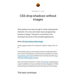 CSS drop-shadows without images