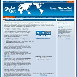 Great ShakeOut Earthquake Drills - Drop, Cover, and Hold On
