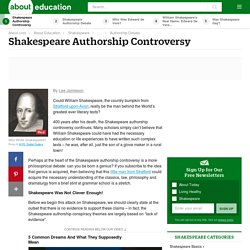 The Shakespeare Authorship Controversy