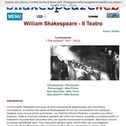 William Shakespeare - La tempesta - Introduzione, personaggi e riassunto