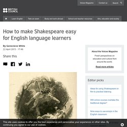 How to make Shakespeare easy for English language learners