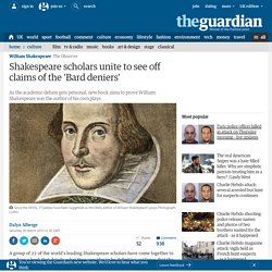 Shakespeare scholars unite to see off threat of the 'Bard deniers'