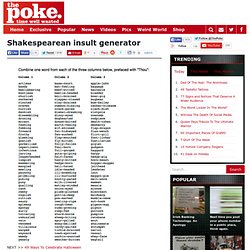 Shakespearean insult generator