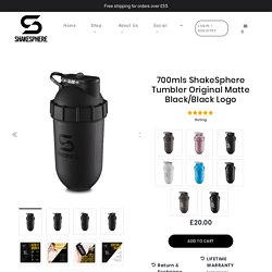 700mls ShakeSphere Tumbler Original Matte Black/Black Logo