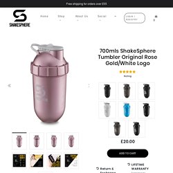 700mls ShakeSphere Tumbler Original Rose Gold/White Logo